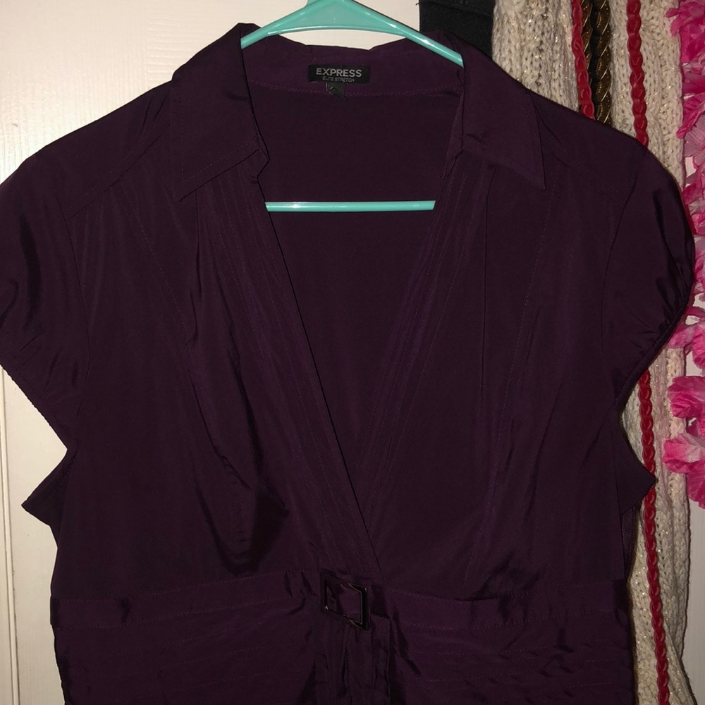 Express Elite Stretch Jewel Tone Top